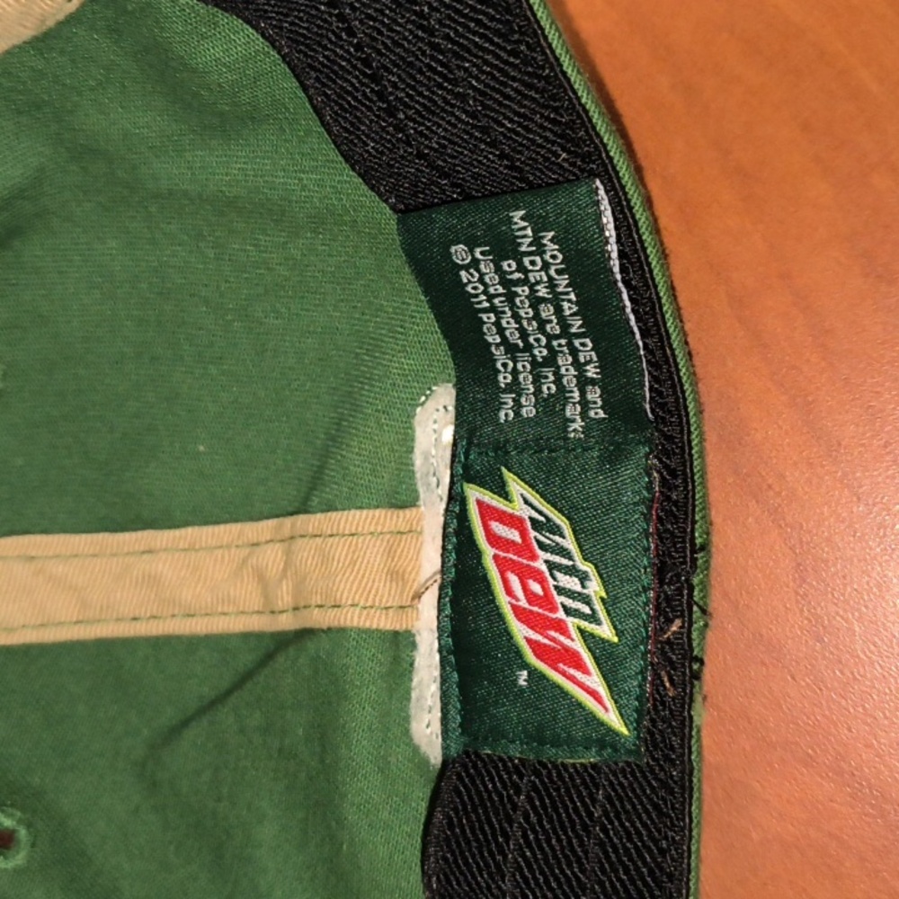 Mountain Dew Glued Patch Fitted Hat Cap Osfa - image 8